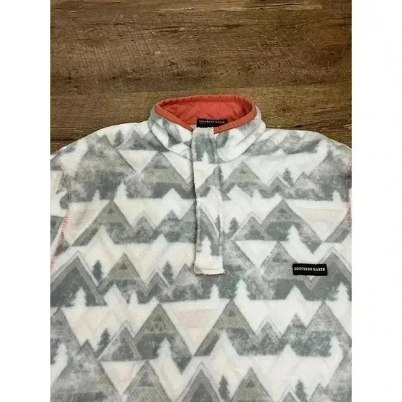 Southern Marsh North Basin Pullover Sweater 1/4 Zip Geometric Fleece Size M/L - Picture 2 of 13